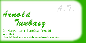 arnold tumbasz business card