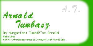 arnold tumbasz business card